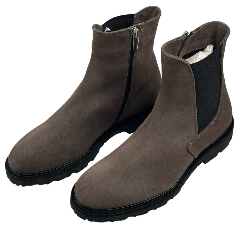 La Canadienne Quinn Cement Suede Chelsea Boots Womens Size US 6.5 EU 37 New $550